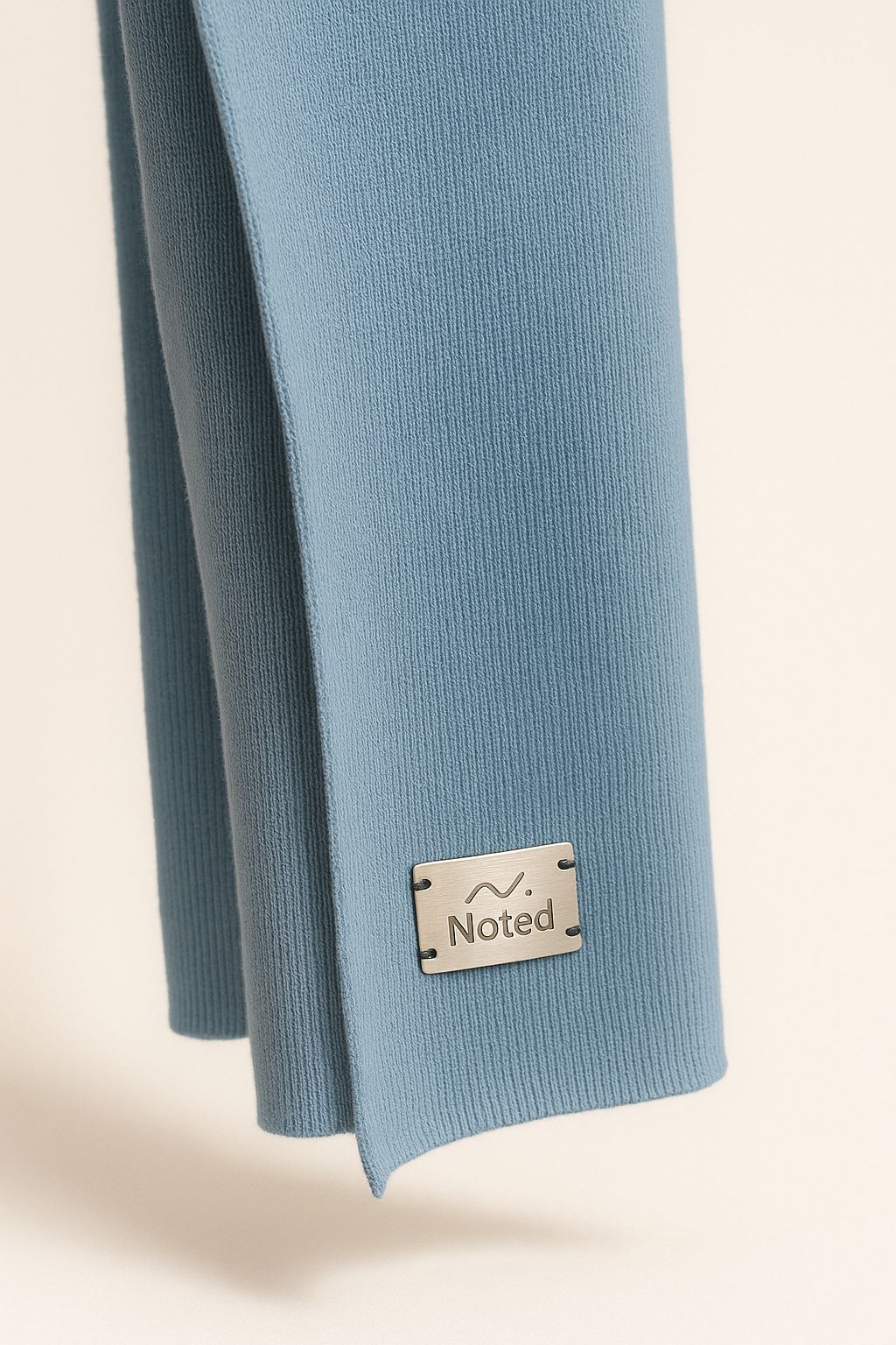 sky blue knitted scarf